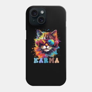Cute Funny Cat Lover Heart Shape Karma Phone Case