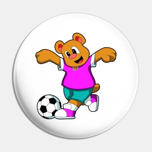 Bear at Sports with Soccer Pin