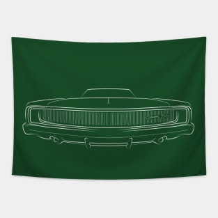 1968 Dodge Charger R/T - front stencil, white Tapestry