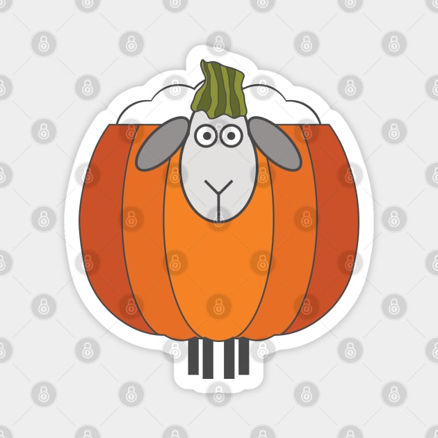 Halloween Fancy Dress Pumpkin Sheep Magnet by MacPean