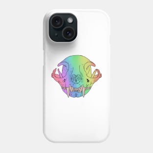 Cat Skull Rainbow Phone Case