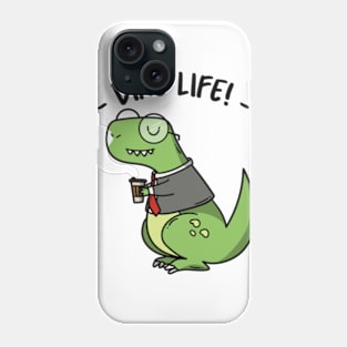 Dino live love tea hot drink green nerd Phone Case