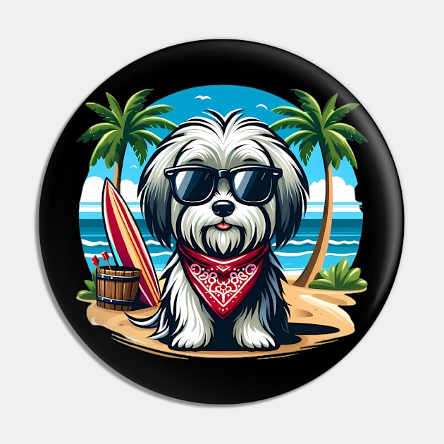 Funny Havanese with Sunglasses Pin by CreativeSparkzz