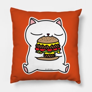 Burger cat Pillow