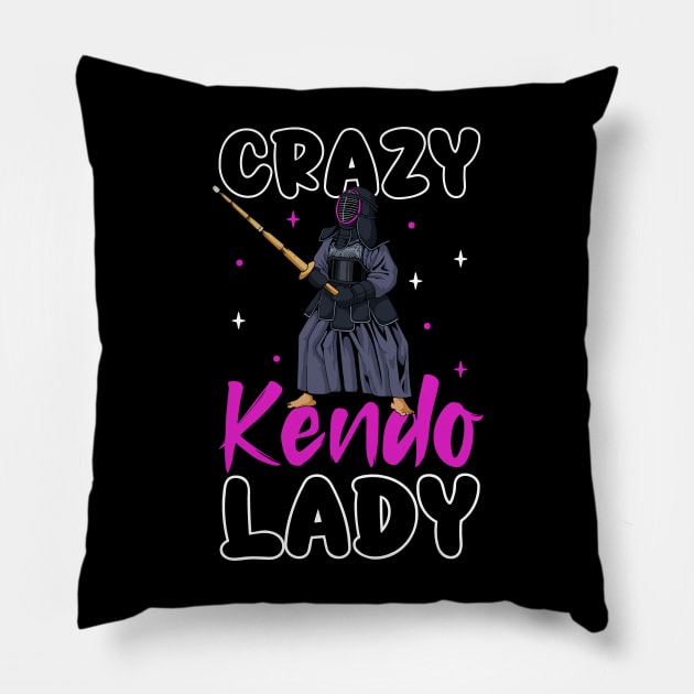 Crazy Kendo Lady - Kendo Pillow by Modern Medieval Design