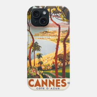 Cannes - Côte d'Azur France Vintage Poster 1935 Phone Case