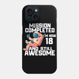 18th birthday astronaut 18 years old outer space birthday Phone Case