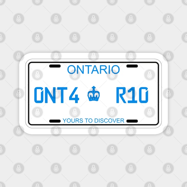 Ontario car license plate Magnet by Travellers