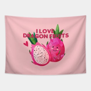 I Love Dragon fruits Tapestry