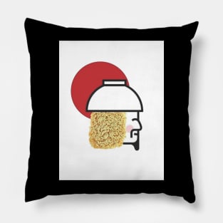 abstract image of man with ramen hair Pillow