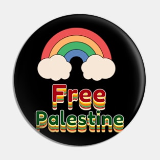 free palestine vintage retro style Pin