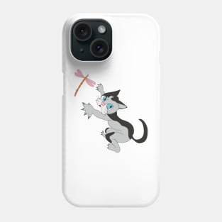 A kitten and a dragonfly Phone Case