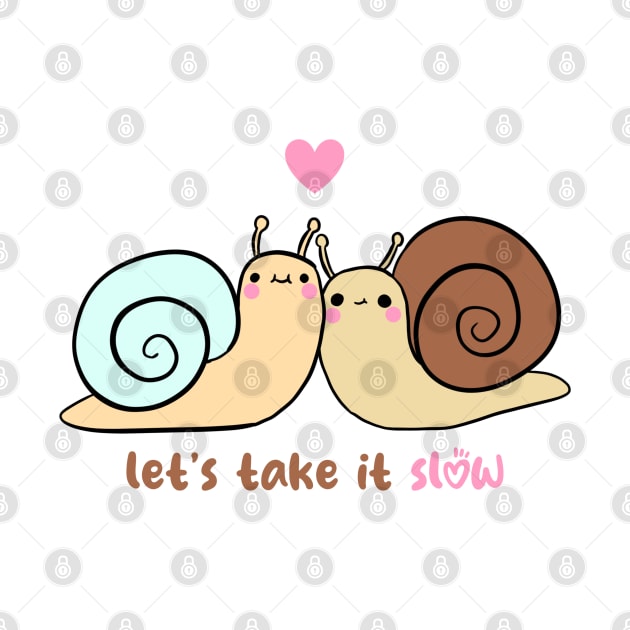 Let's take it slow a cute snail couple by Yarafantasyart