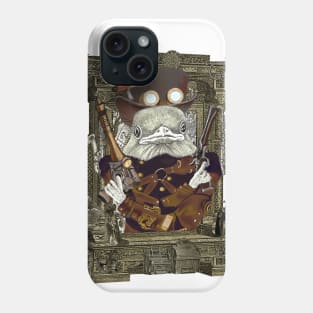 Wild West Bird Ranger with Mushroom Hat in Steampunk Frame Phone Case