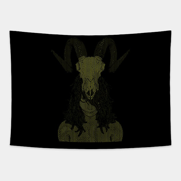 ASCii Savage Girl (Yellow) Tapestry by McNerdic