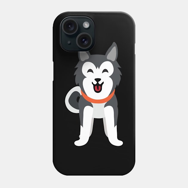 Cute husky dog ​​design Phone Case by HBfunshirts