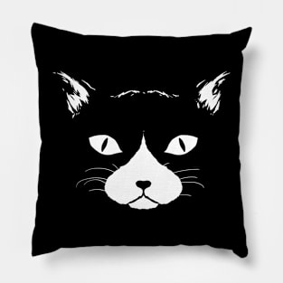 Black and white cat Pillow