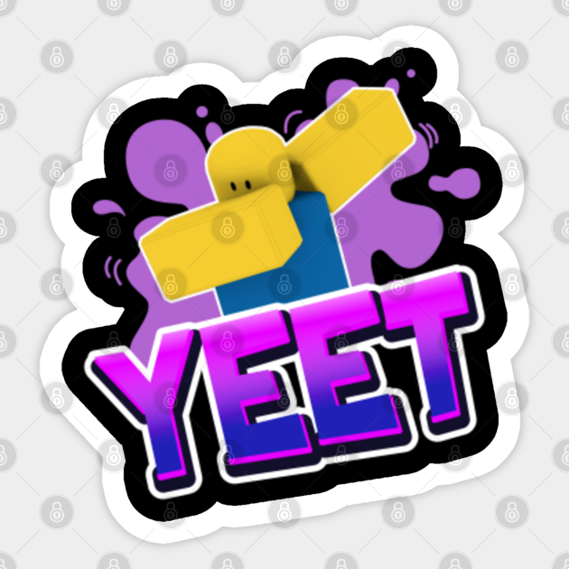 Yeet Dabbing Dancing Dab Roblox Noob Kid Gamer Gift Yeet Sticker Teepublic - roblox noob dabbing