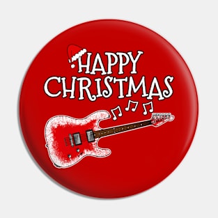 Christmas Electric Guitar Teacher Guitarist Xmas 2022 Pin