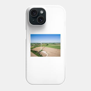 Aerial view of windmill at the countryside Phone Case