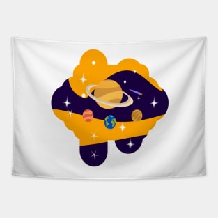 Solar System Space Exploration galaxy art Tapestry