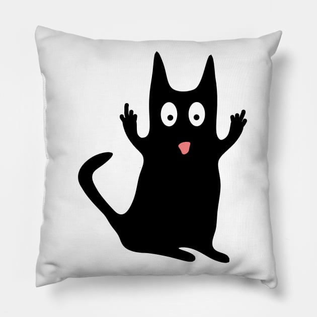 Funny Cat Attitude Gift Pillow by McNutt