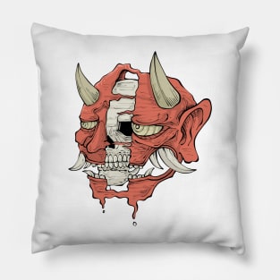 Oni skull mask Pillow