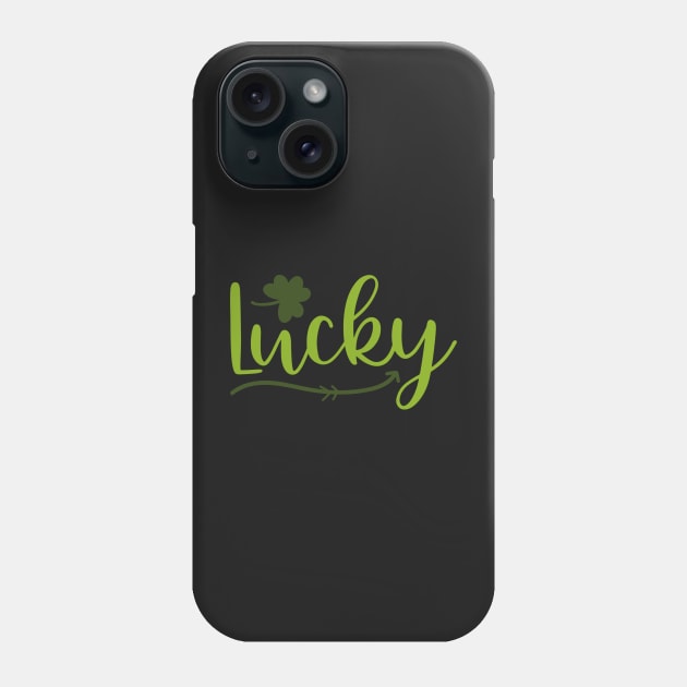 Lucky Irish Shamrock Typography Phone Case by greenoriginals