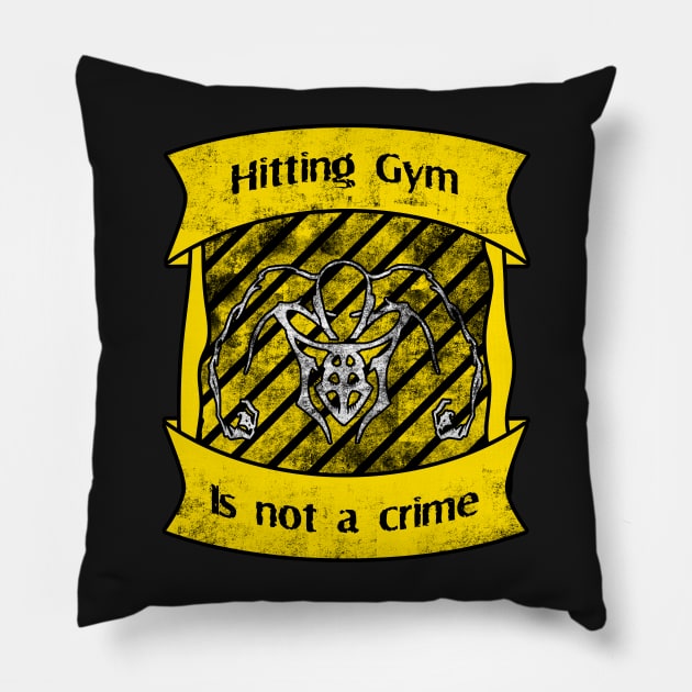 Hitting Gym Is Not A Crime Pillow by BoxcutDC