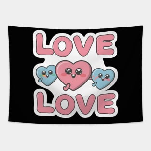 Love heart love Tapestry