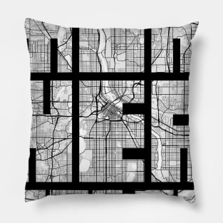 Minneapolis, USA City Map Typography - Light Pillow