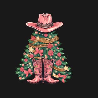 Cousin Tree Wearing Pink Cowboy Boots and Hat T-Shirt