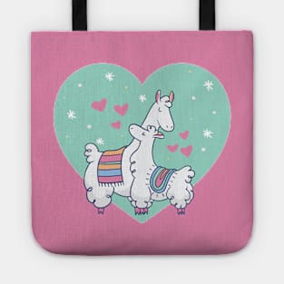 Llama Love // Cute Animal Valentine Tote