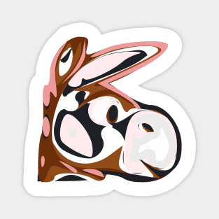 Abstract Pink Zebra Magnet