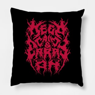 Keep Calm and Carry on - Grunge Aesthetic - 90s Black Metal Pillow