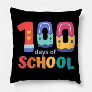 Happy 100 Days 100th Day of School T-Shirt Back to School Teaching Pillow