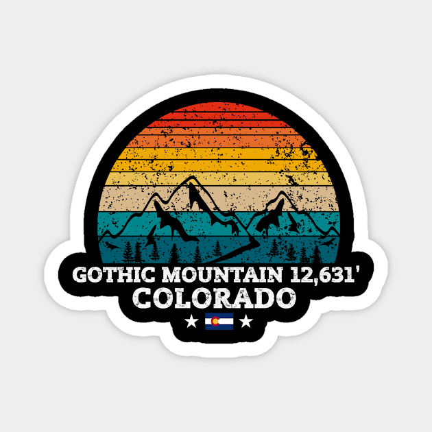 GOTHIC MOUNTAIN 12,631' Colorado Magnet by Kerlem