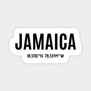 Jamaica w/Coordinates for Negril Magnet