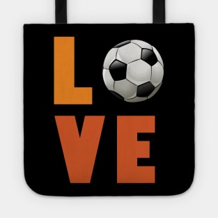 Girls soccer love t shirt for women teens tweens Tote