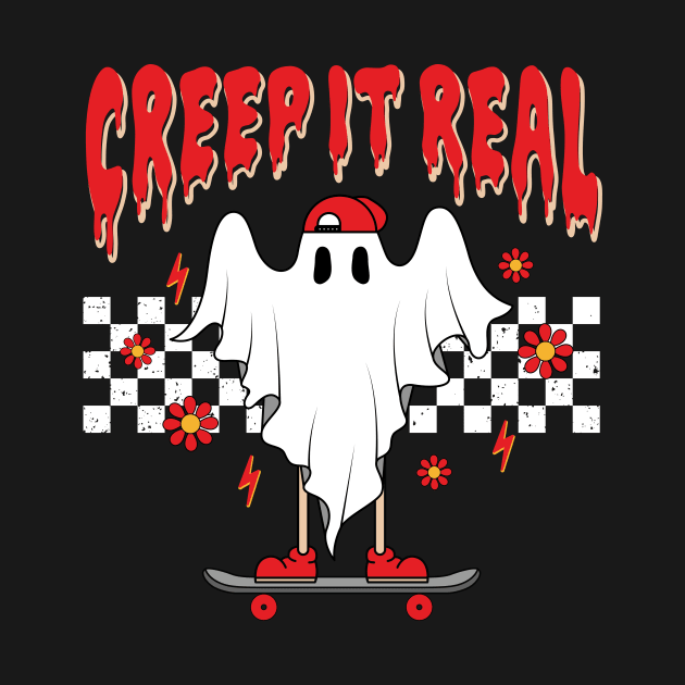 Retro Halloween Creep It Real Graphic by ChicGraphix