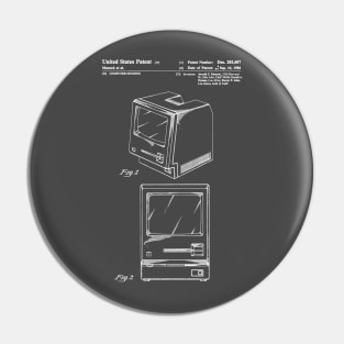 Original Apple Macintosh Computer Patent White Pin