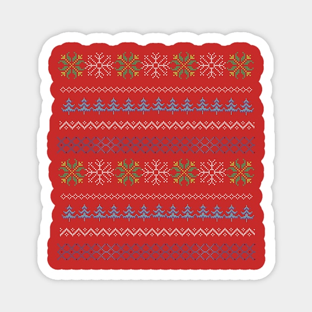 Ugly Sweater Pattern Magnet by nomadearthdesign