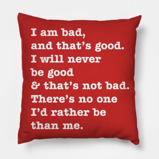 Bad Guy Affirmation Pillow