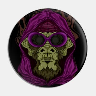 Fashion Monkey street art Pin