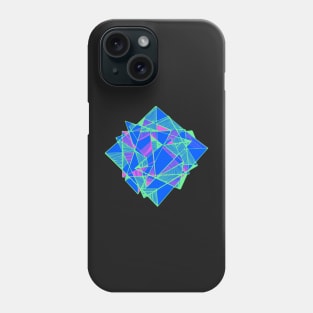 Geometric Art abstract cool triangles blue Phone Case