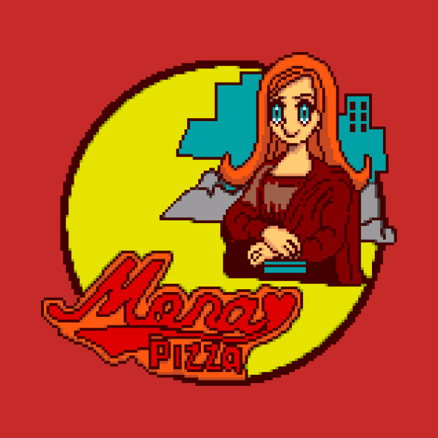 Mona Pizza Warioware TShirt TeePublic