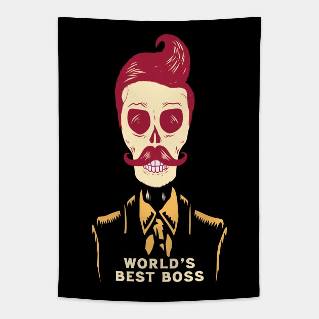World's Best Boss Tapestry by Scaryzz