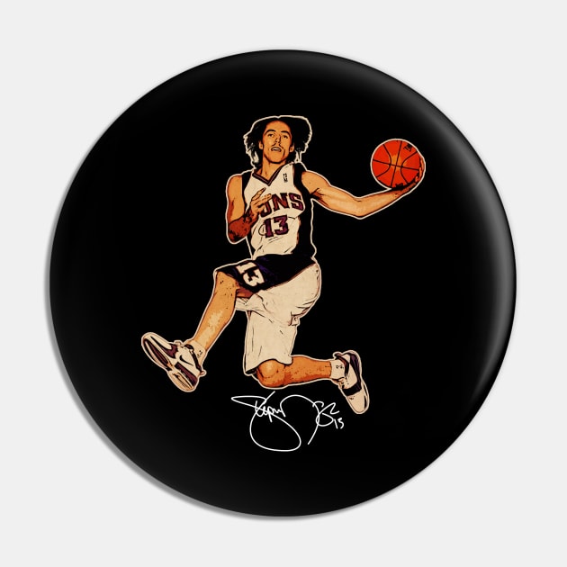 Steve Nash Basketball Legend Signature Vintage Retro 80s 90s Bootleg Rap Style Pin by CarDE