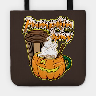 Pumpkin Spicy by eShirtLabs Tote