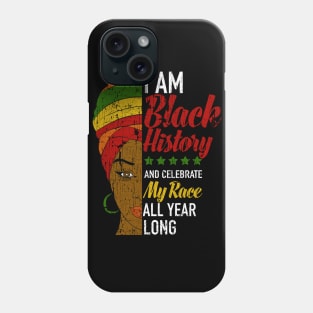 I Am Black History Afrocentric Woman Phone Case